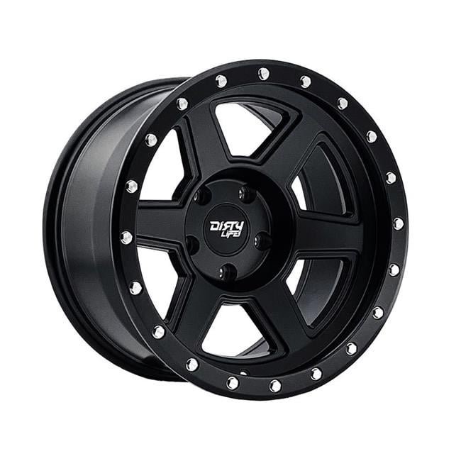 17 x 9 in. 9315 Compound Matte Black Wheel - 5 x 127 Bolt Pattern, -12mm Offset & 78.1mm Hub