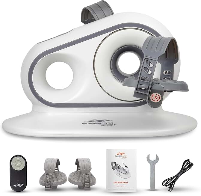 Power Legs Elliptical - Under Desk Elliptical Motorized Pedal Exerciser - Mini Elliptical Stepper - Under Desk Bike Pedal Leg Exerciser While Sitting for Seniors at Home or Office with Remote Control