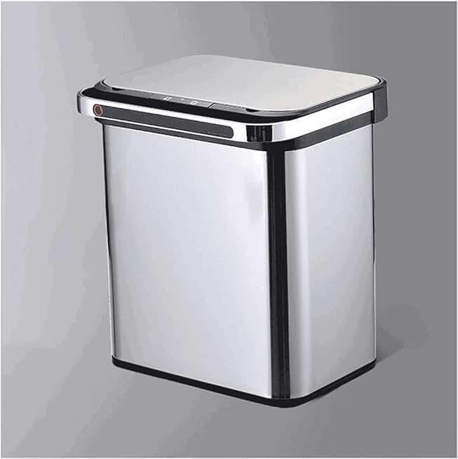 Garbage Sorting Trash Can Household Smart Trash Can with Lid Stainless Steel Kitchen Motion Induction Trash Can Trash Can for Bedroom(9l)