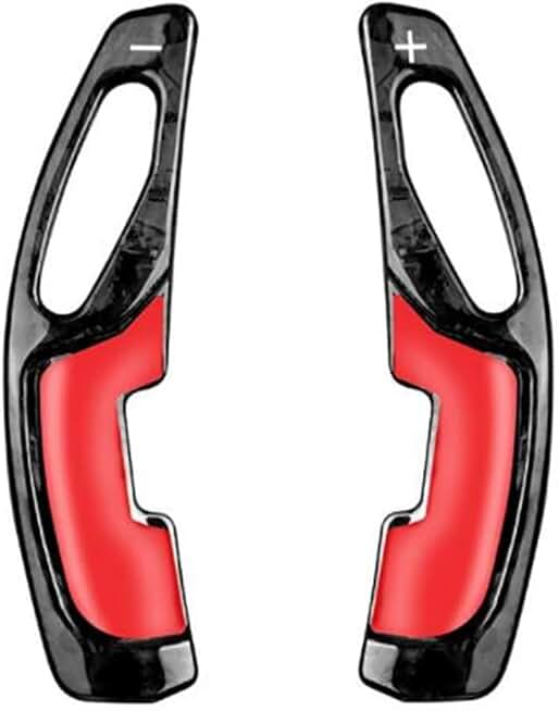 2Pcs Real Carbon Fiber Car Steering Wheel Shift Paddle Compatible with Lexus GS250 ES250 RX Paddle Shifter Extension(Forged Black)
