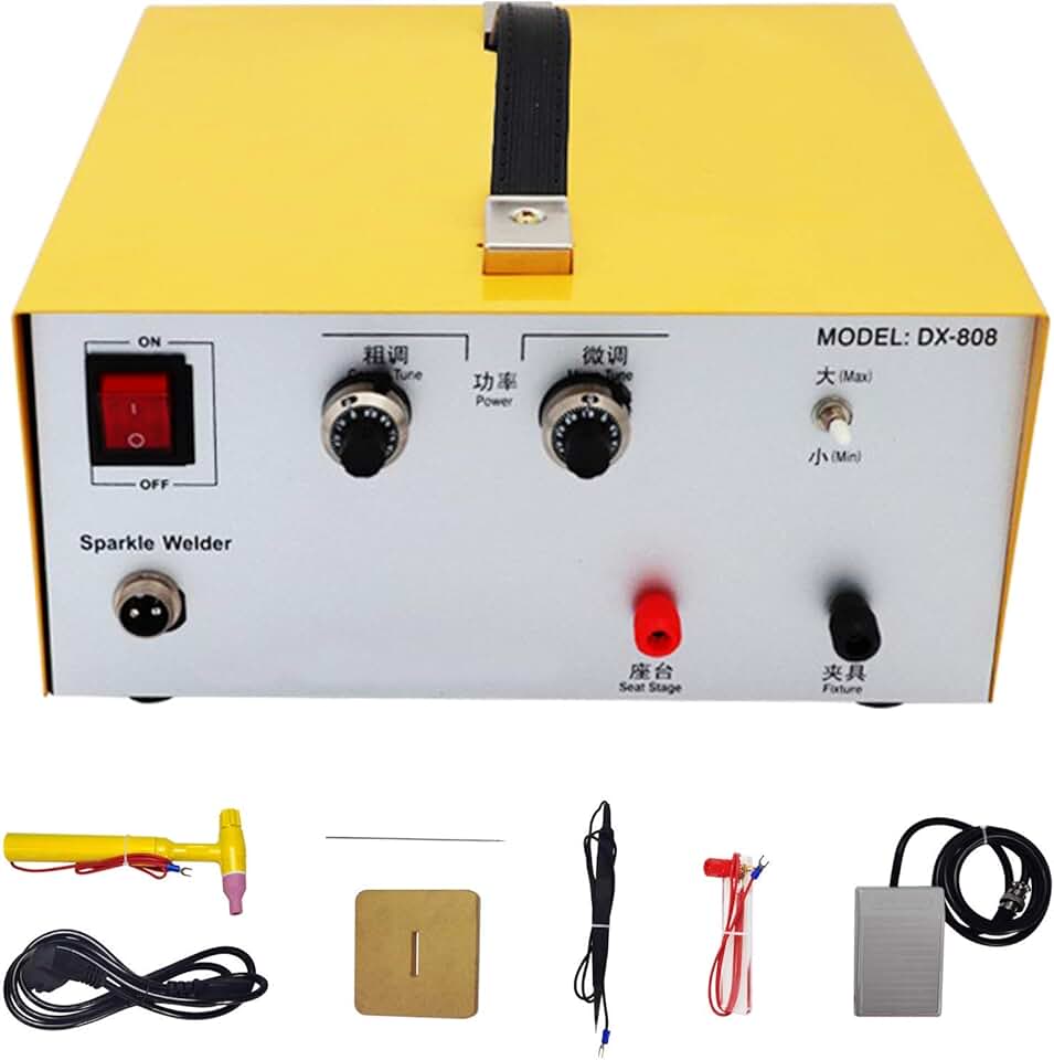 MXBAOHENG 2 in1 Pulse Spot Welding Machine High Power Handheld Pulse Spot Welding Machine DX-80A Collision Welding Machine Jewelry Tools 500W AC220V/110V (220V)