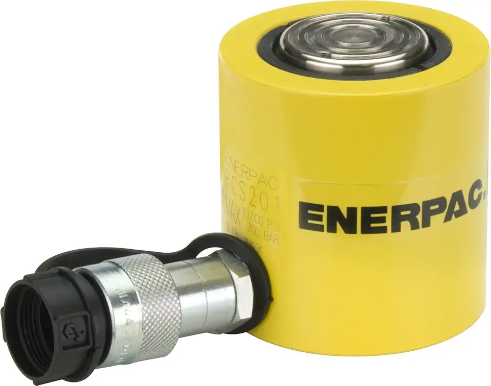 Enerpac RCS-201 Single-Acting Low-Height Hydraulic Cylinder with 20 Ton Capacity, Single Port, 1.75