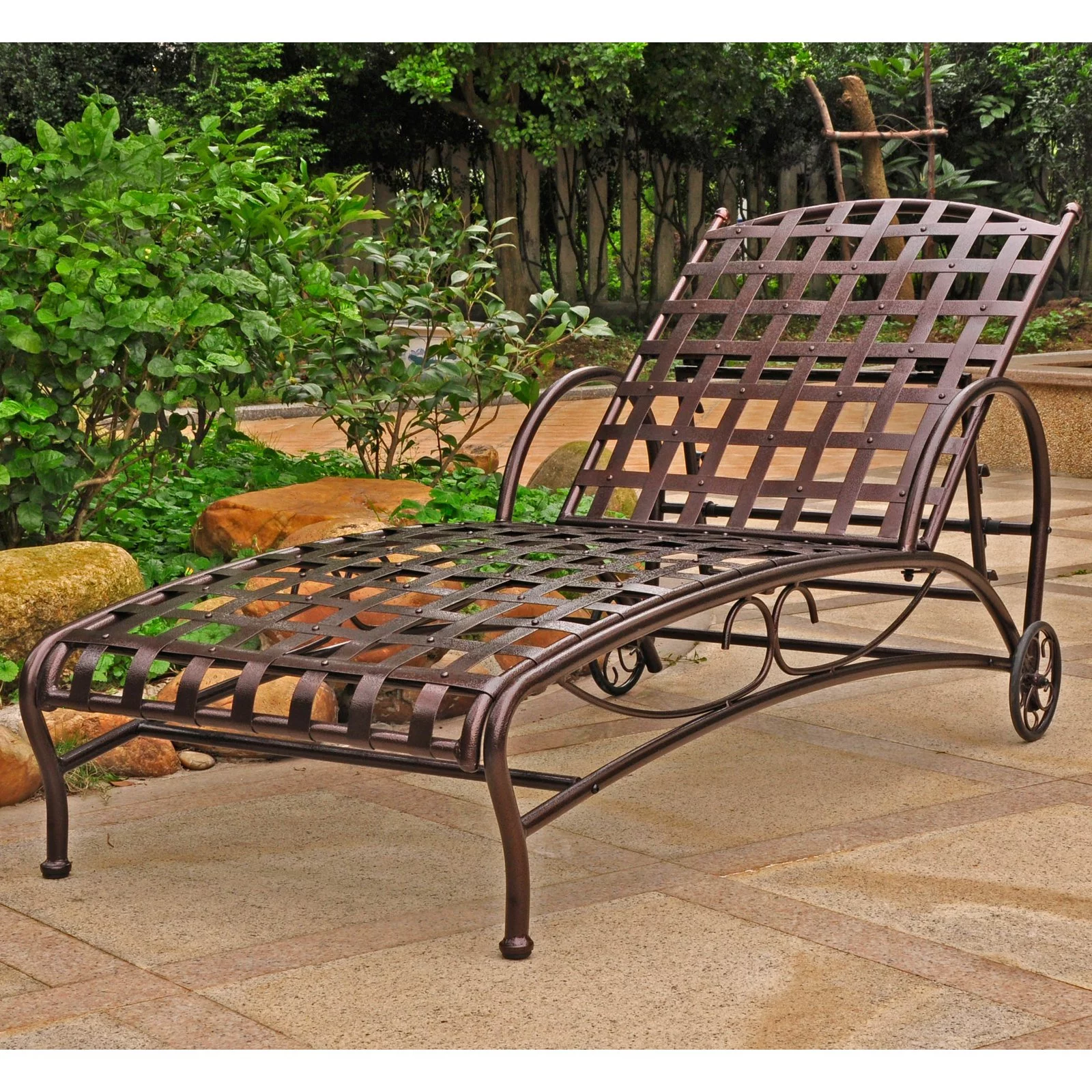 International Caravan Patio Chaise Lounger-Color:Bronze
