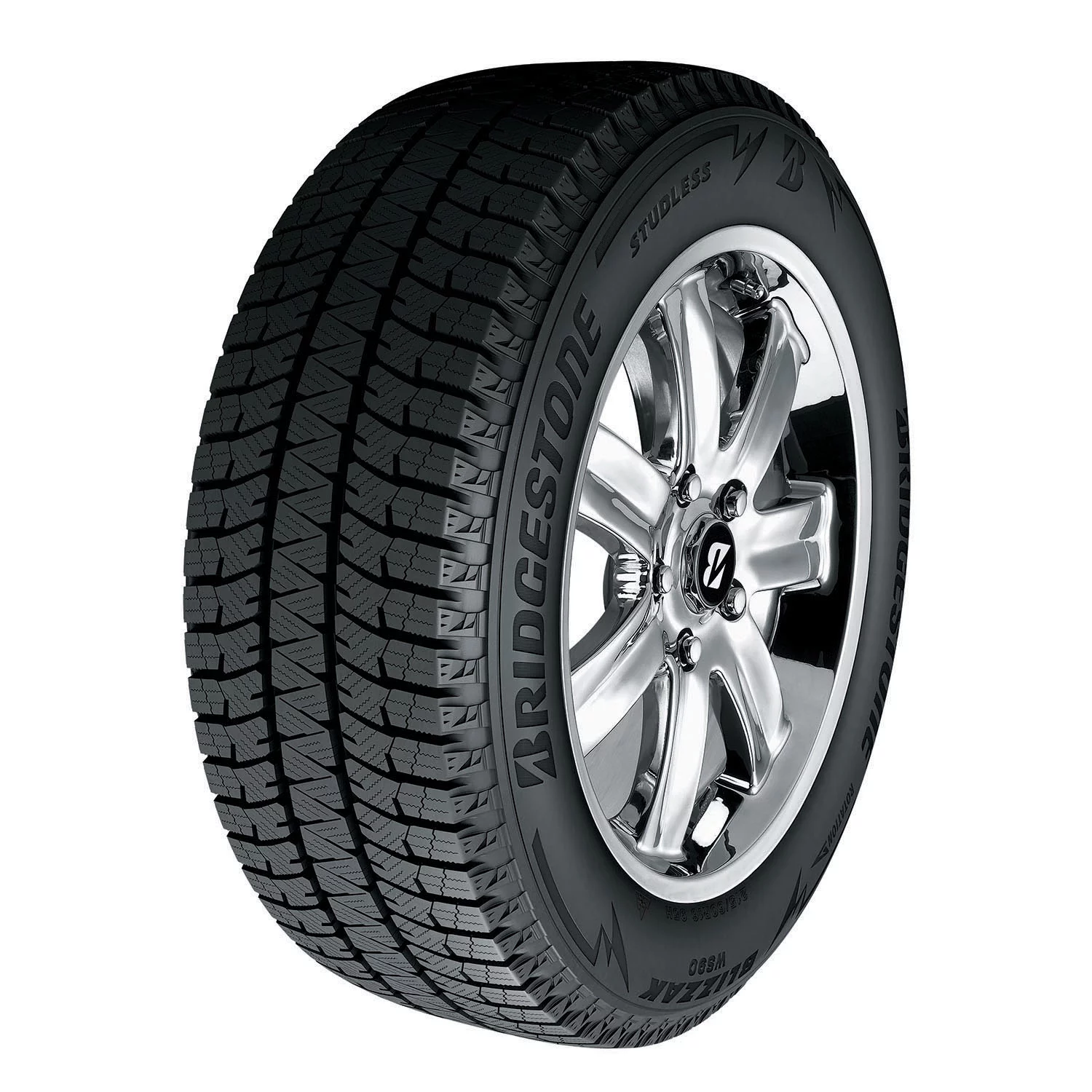 Bridgestone Blizzak WS90 Winter 235/40R18 95H XL Passenger Tire Fits: 2012-14 Mercedes-Benz E350 4Matic, 2012-14 Volvo S60 T6 R-Design