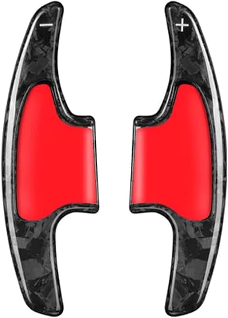 2Pcs Real Carbon Fiber Car Steering Wheel Shift Paddle Compatible with/Vezel Paddle Shifter Extension(Forged black)