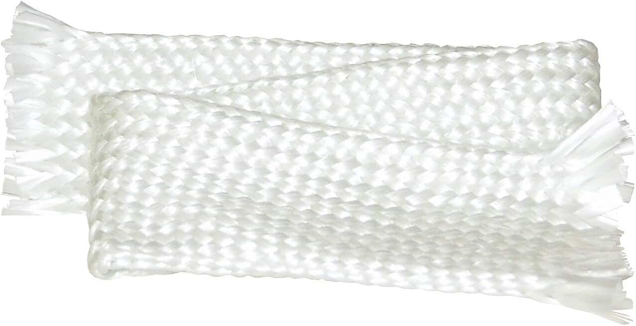 Dixon LW56200 3-1/2 Nominal ID Braided Texturized Fiberglass Sleeving, 100' Length