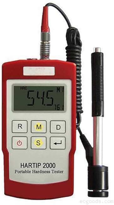 Leeb Hardness Tester Gauge Hardness Scale HL HRC HRB HB HV HS HARTIP2000 170 to 960 HL Leeb Hardness Tester with D Test Block External Impact Device LCD Display