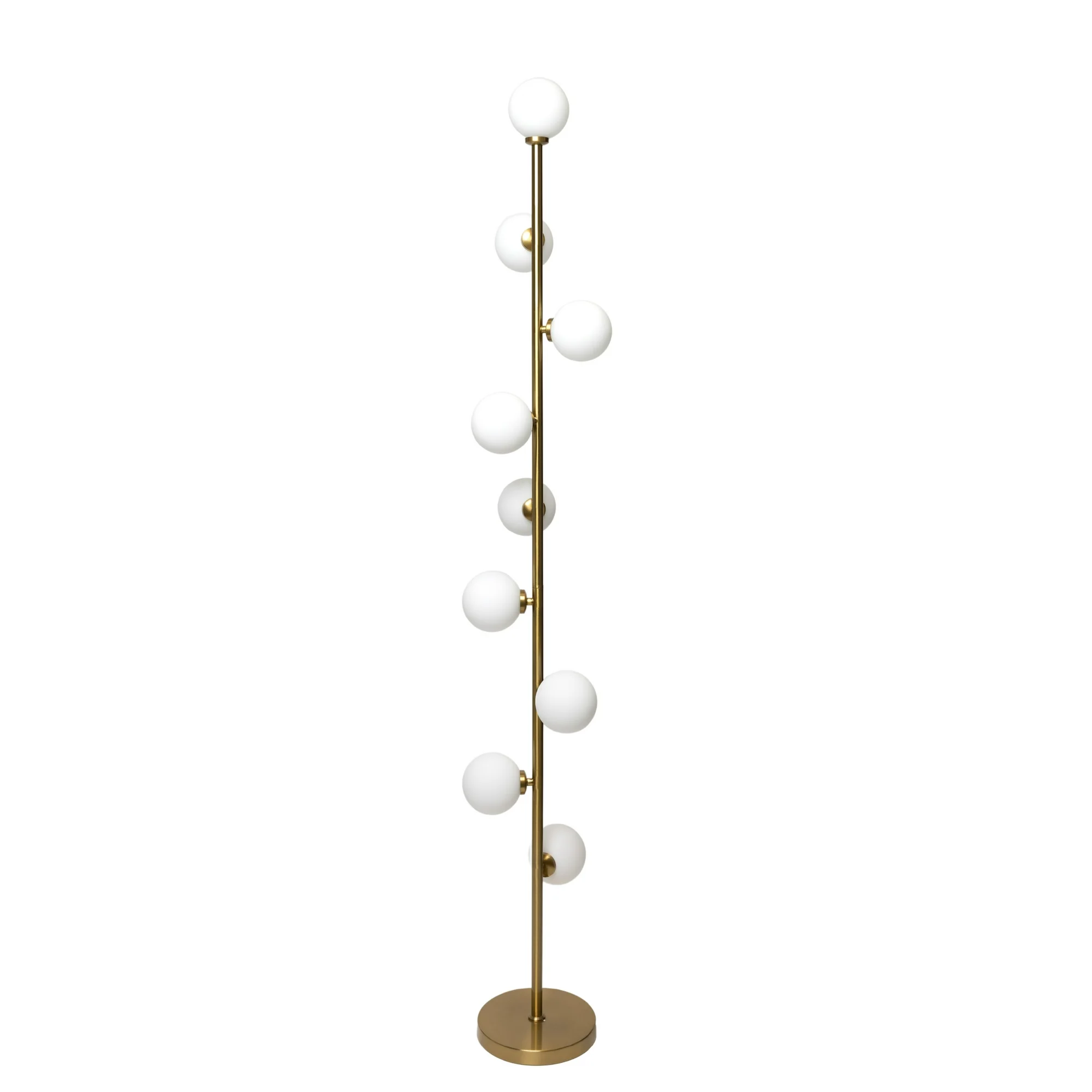 Ozarke Aurelia Nordic Minimalist Floor Lamp - Modern Glass Globe Lamp- Gold