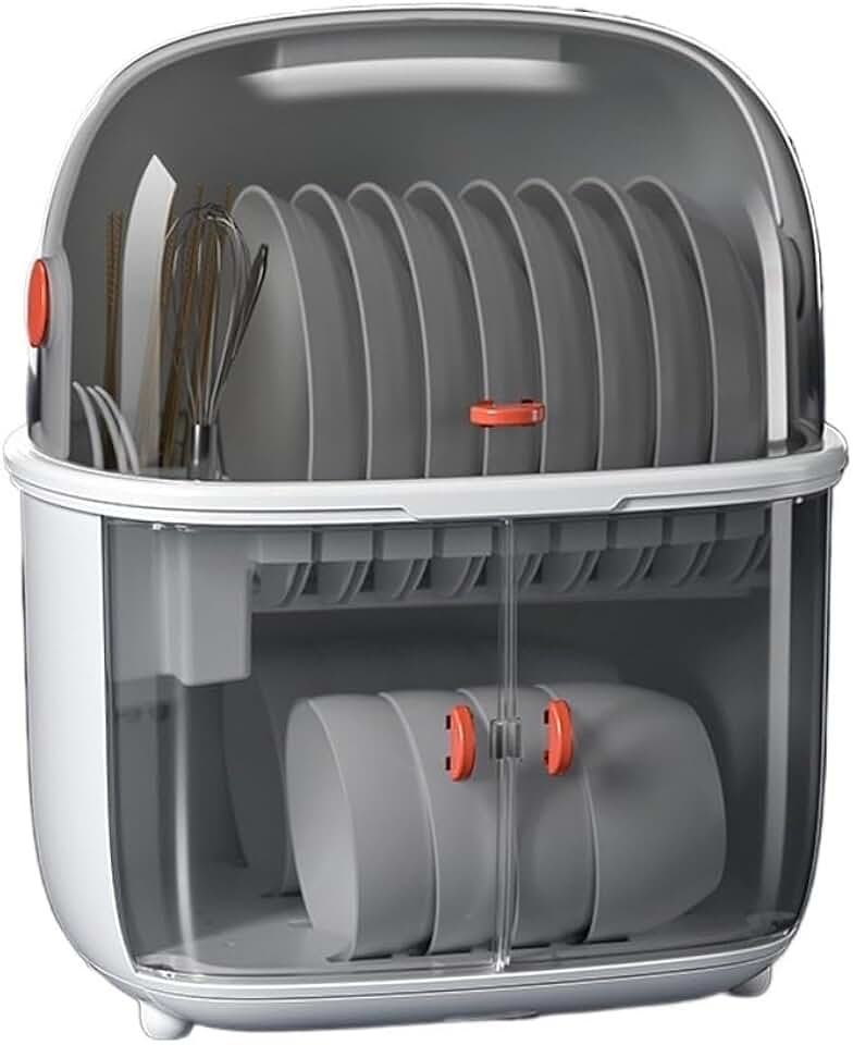 Bowl Rack with lid Drain Bowl Cabinet dustproof Household Kitchen Storage Rack