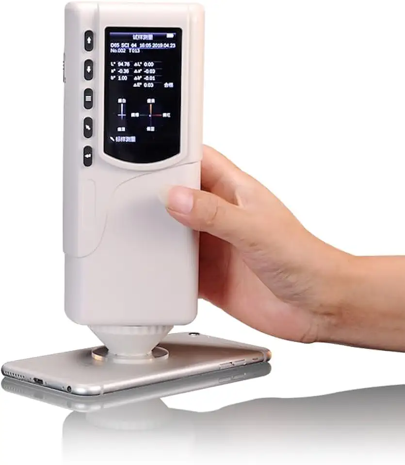 Colorimeter Color Difference Tester Color Analyzer with Repeatability ΔE ≤ 0.03 4mm Aperture Built-in White Plate Parameters for Food Chemical Industry Electronics Automobile