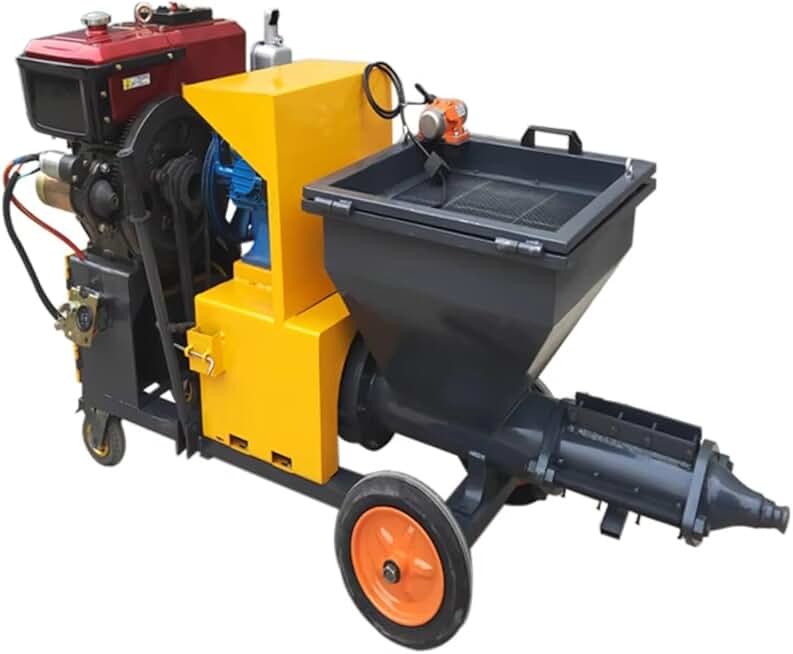 Electric Diesel Cement Plaster Mortar Spraying Machine Sand Cement Sprayer With Tube