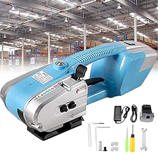 Handheld Battery Power Strapping Machine Portable Strapping Machine Tool Used in Paper Industry, Aluminum Industry, Steel, Wood, Wooden Box Packaging, Chemical Fiber