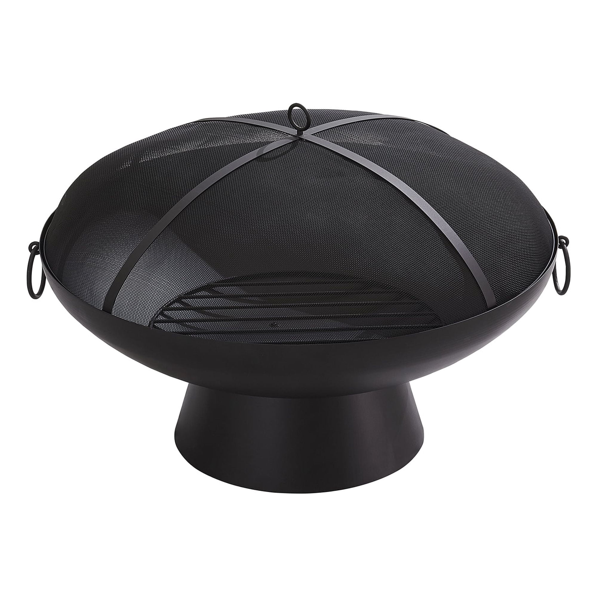 Ove Decors Brooks Wood Burning 31 in. Round Dark Charcoal Fire Pit