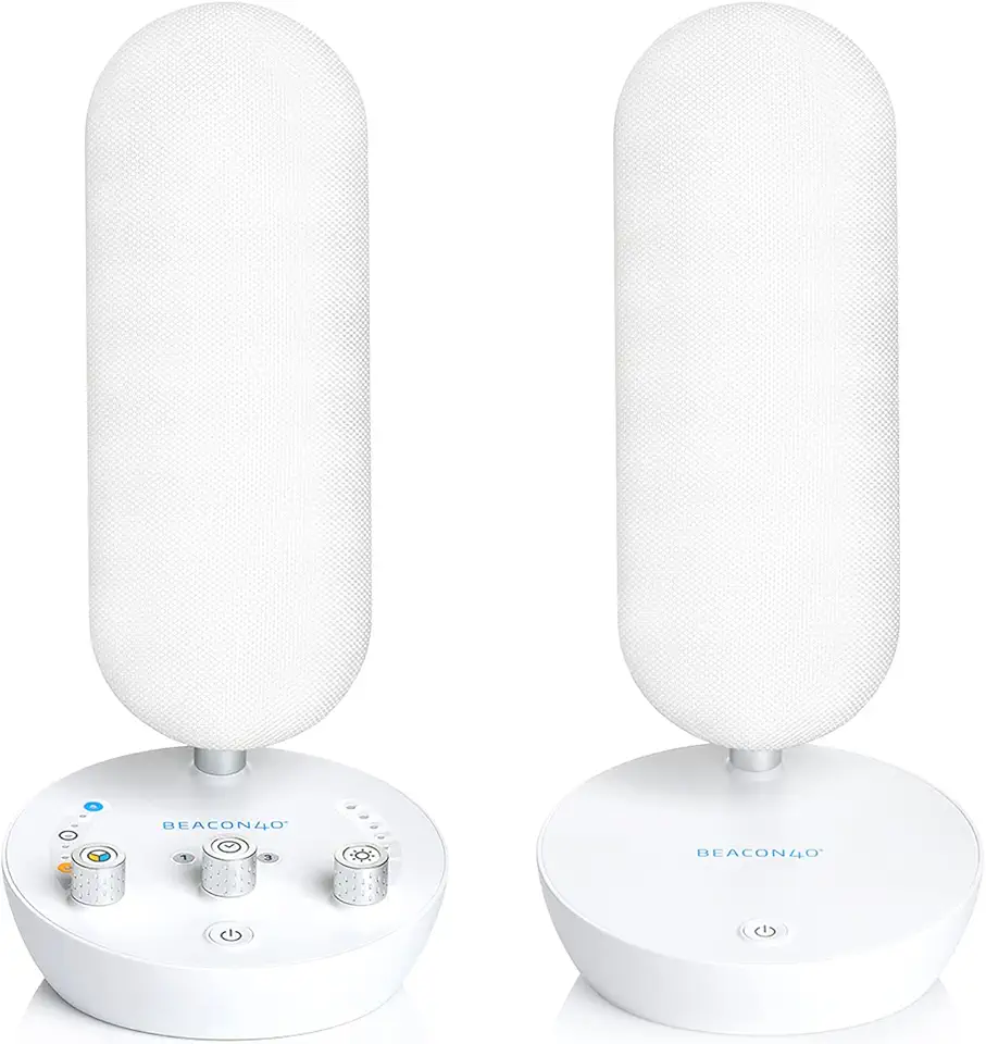 Advanced Light Therapy Lamp, Sleep Therapy lamp, Smart Light, Anti-Aging Cognitive Care, Boosts Focus, Memory and Brain Health - BEACON40 Surround (2 Adjustable Lamps)