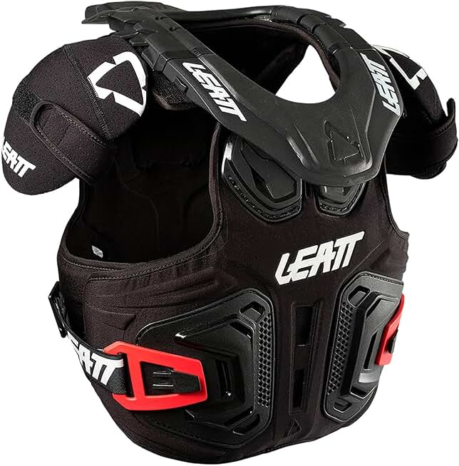 Leatt Brace Fusion Vest 2.0 Youth Boys Motox Motorcycle Body Armor - Black/XX-Large