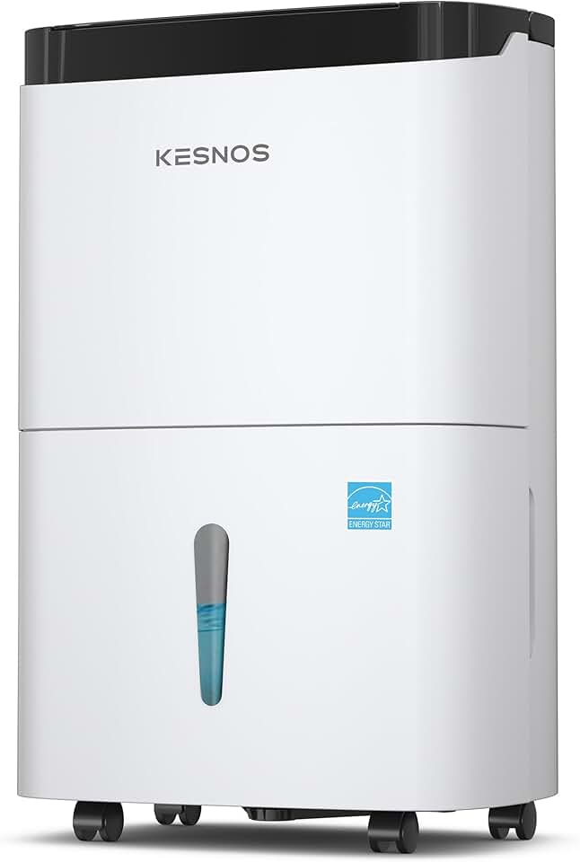 Kesnos 120 Pints Energy Star Dehumidifier for Home and Basement with Drain Hose, Ideal for Large Spaces Up to 6,000 Sq. Ft., Auto Defrost and Self Drying