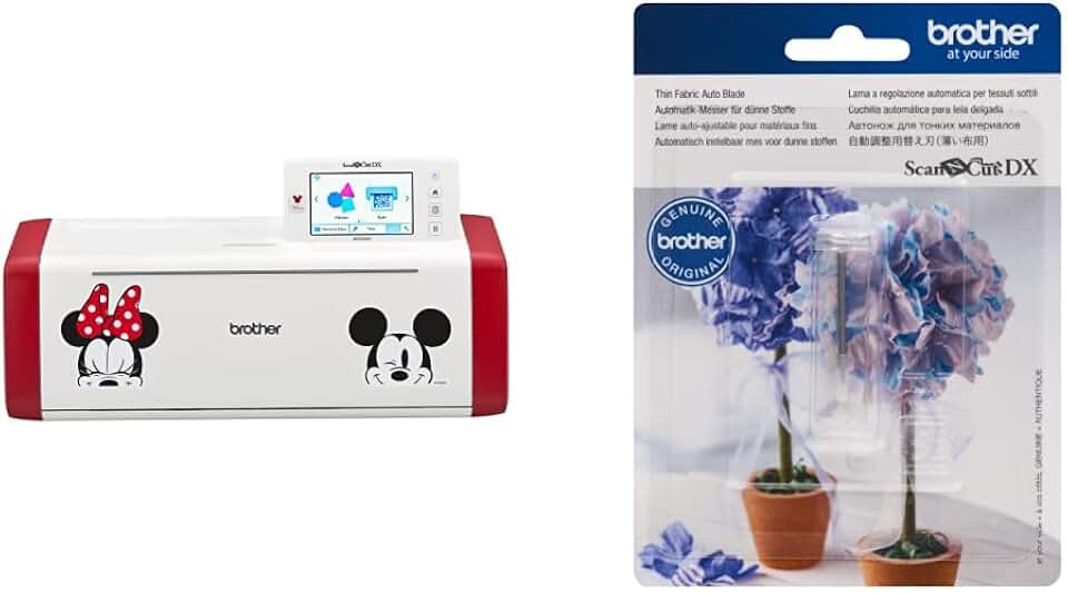 Brother ScanNCut DX SDX230Di Disney Cutting Machine, Includes 152 Built-in Disney Designs for Vinyl, Paper Crafting, and More | Brother ScanNCut DX Thin Fabric Auto Blade
