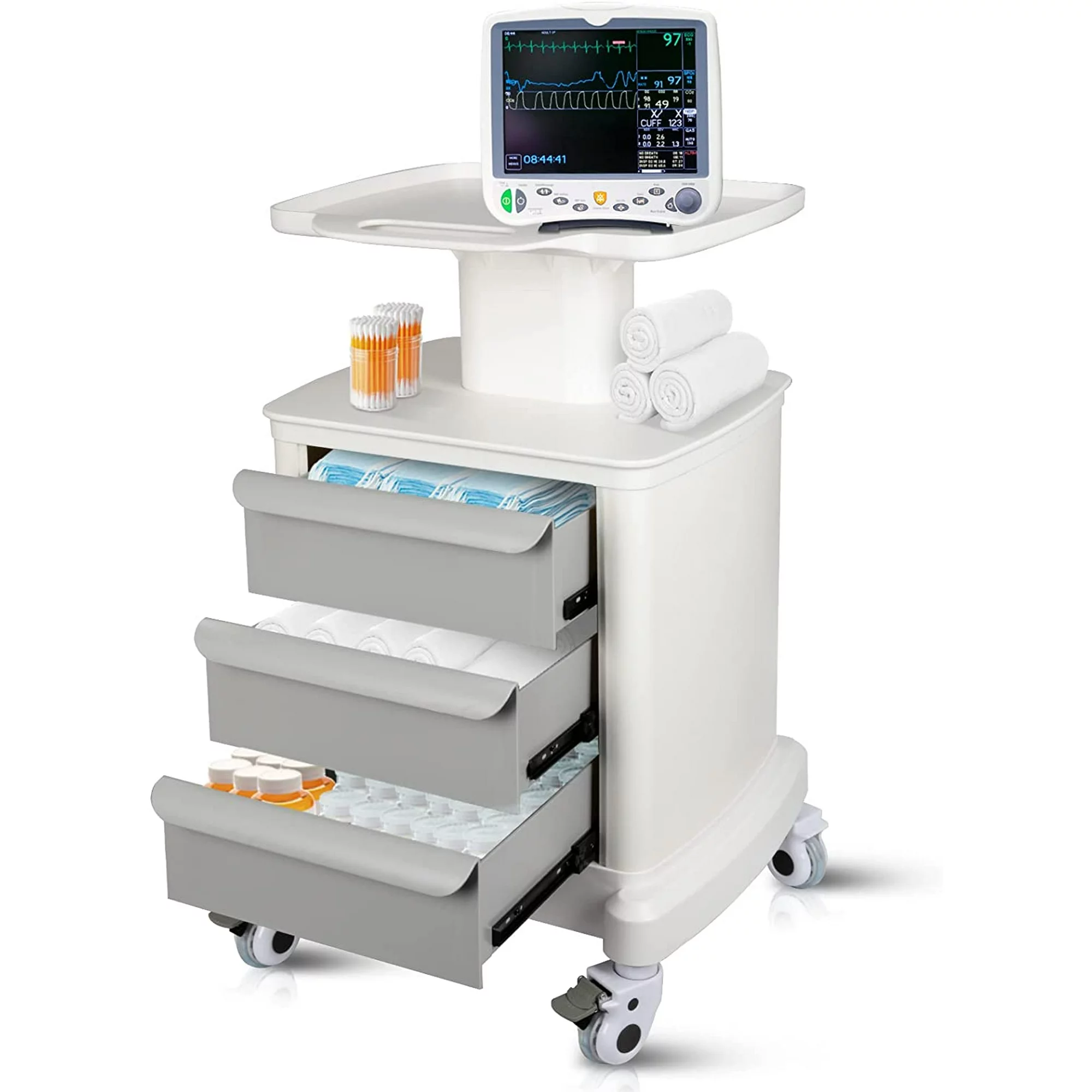 INTSUPERMAI Mobile Trolley Cart for Portable Ultrasound Imaging Scanner Beauty Storage Cart