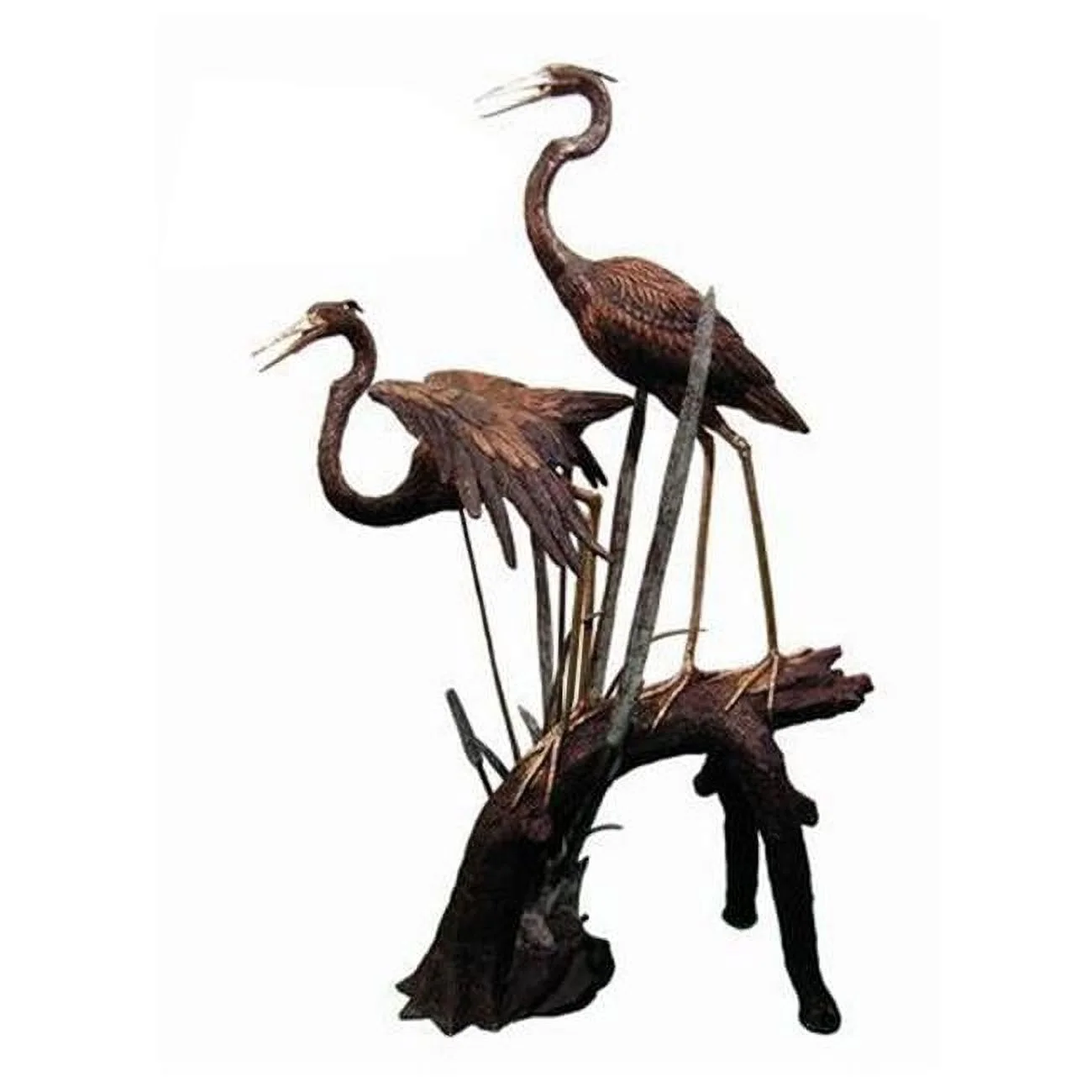Panut Foundry  Bronze Herons on Log