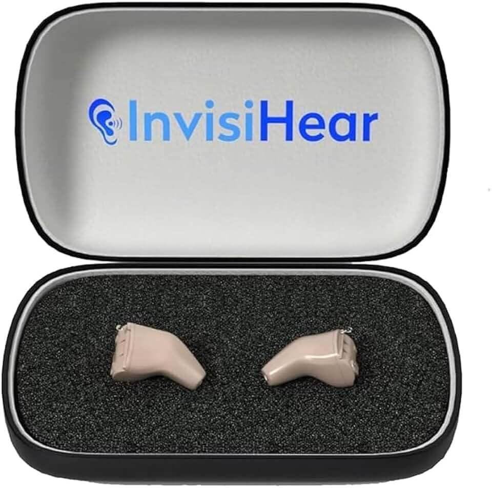 Symphony ITC Custom-Molded, 128 DSP Channel Programmable Hearing Aids for Adults with Mobile App Hearing Test | Hearing Aids for Seniors with Bluetooth | USA-Made Multi Core Processor (128