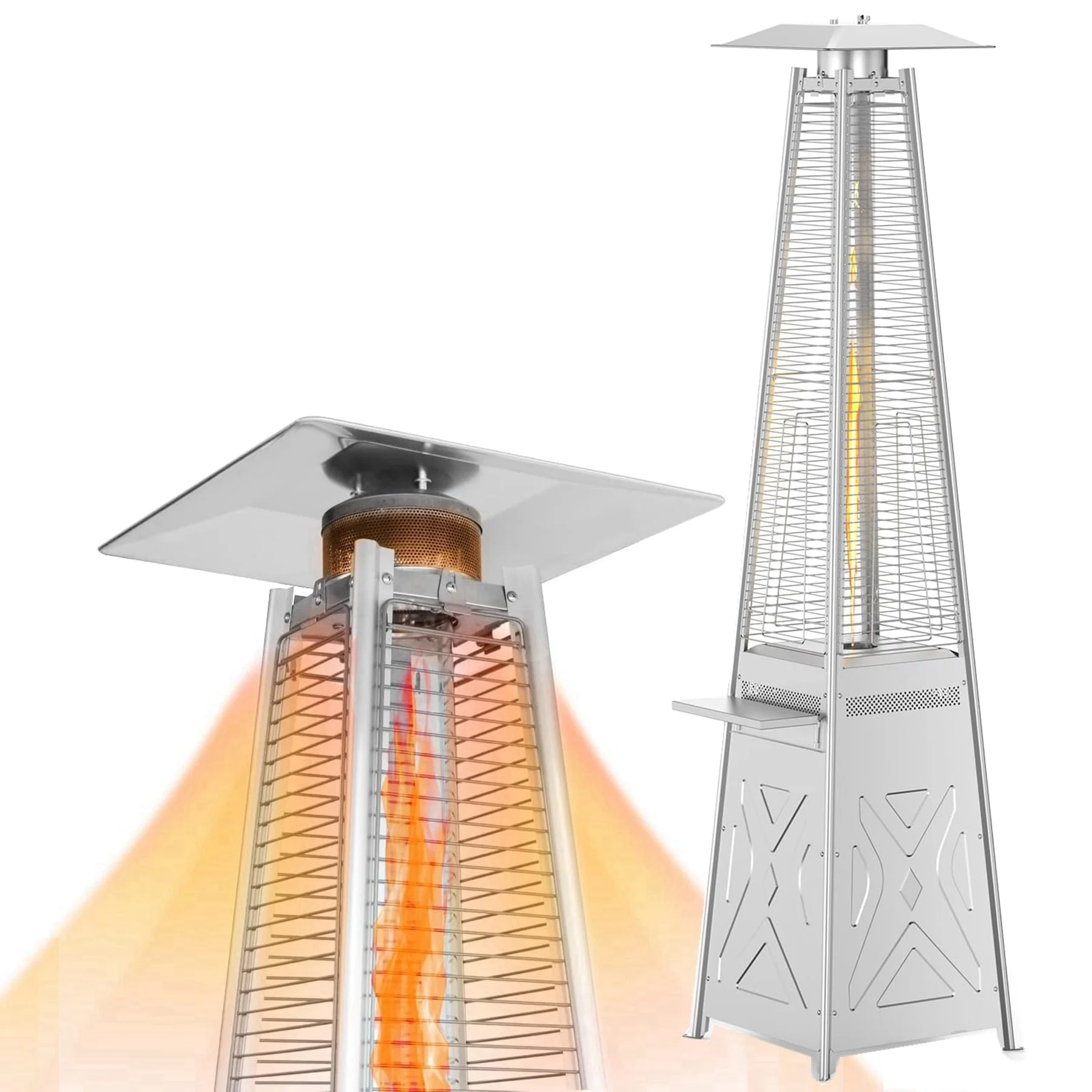 Outdoor Propane Patio Heater 48,000 BTU with Wheels