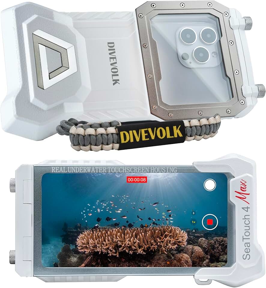 DIVEVOLK Diving Phone Case compatiable for iPhone 12/12 Pro/12 Pro Max/13/13 Pro/13 Pro Max/14/14 Pro/14 Pro Max/15/15 Pro/15 Pro Max