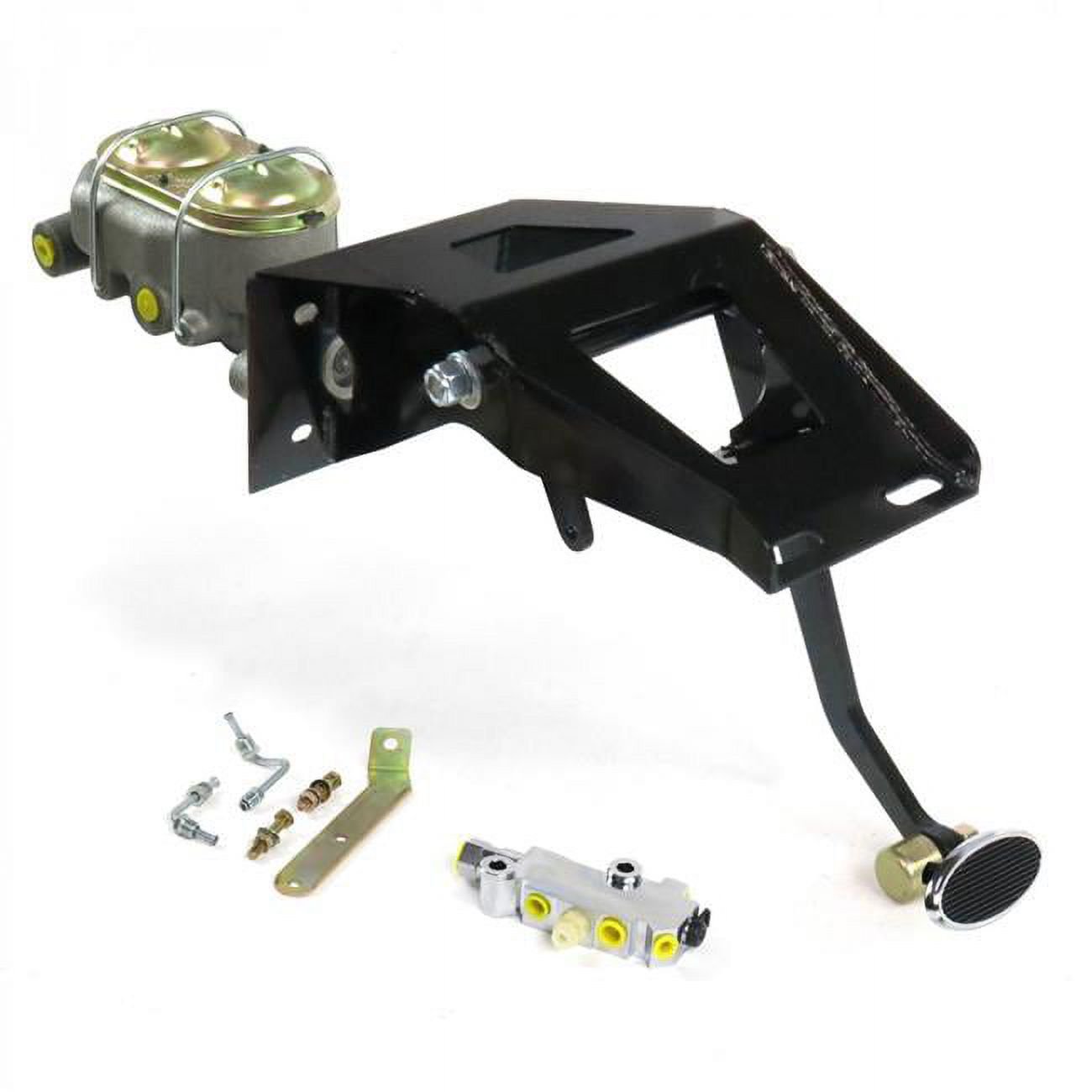 Helix Suspension Brakes & Steering 325017 Manual Adjustable Disc & Drum Brake Pedal Kit with Small Oval Chrome Pad for 1953-1956 Ford Truck