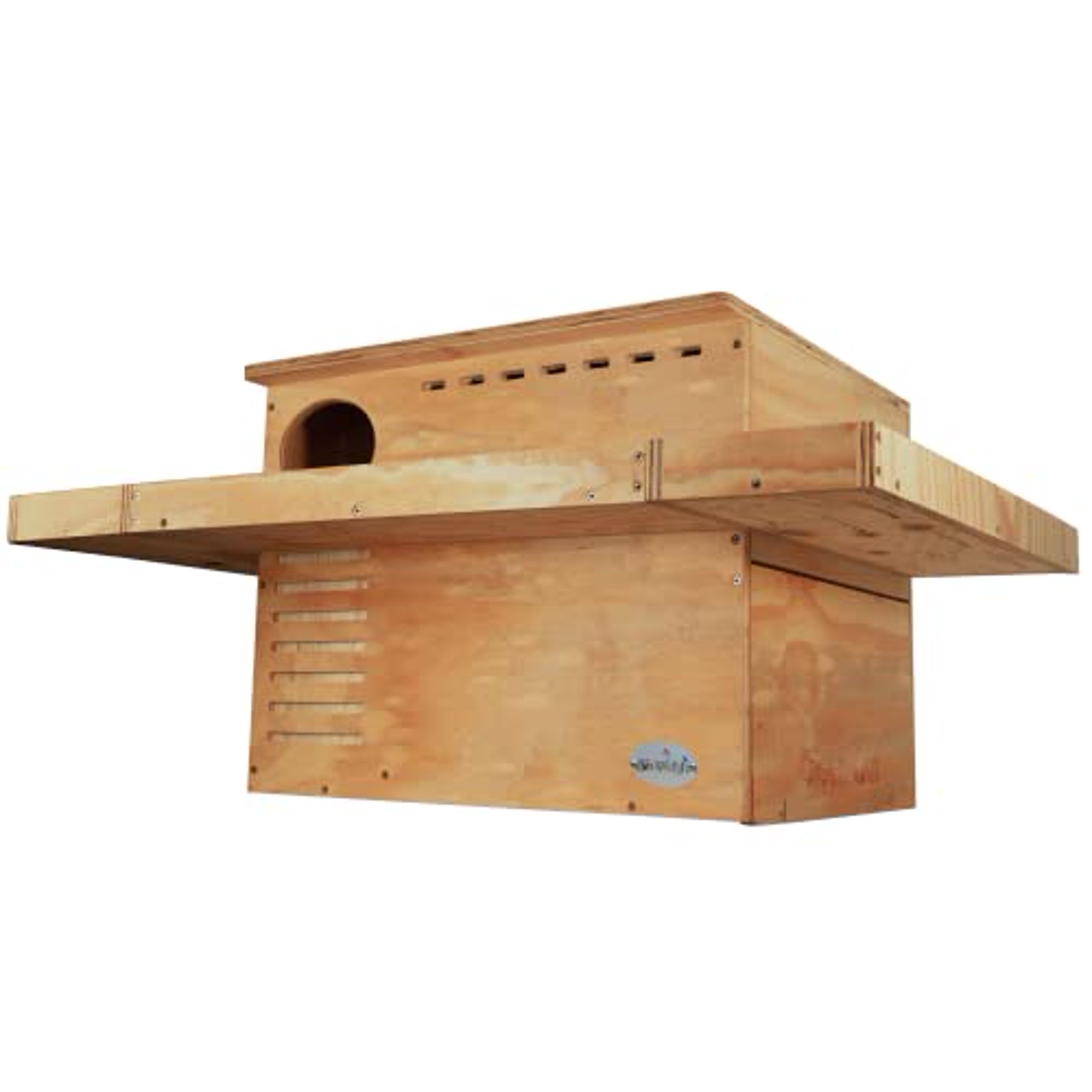 JCs Wildlife Large Barn Owl Box with Exercise Platform: Do It Yourself Assembly Kit