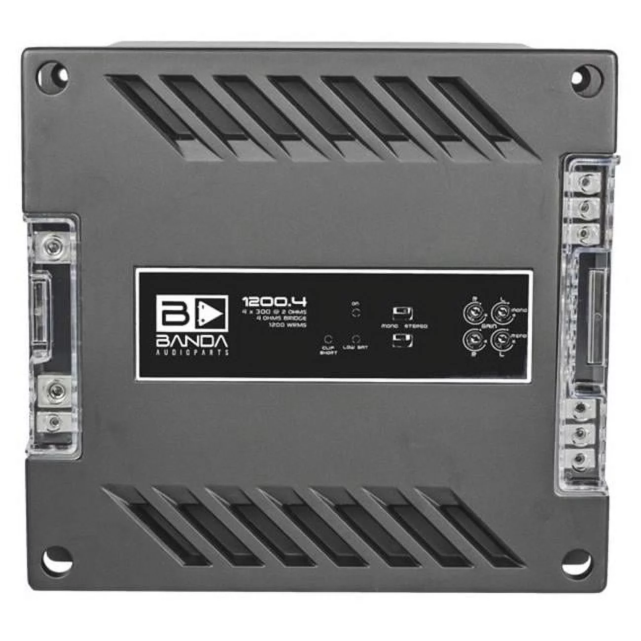 Banda 1200.41OHMRED 1200W 4 Channel 1 Ohm Car Audio Amplifier, Red