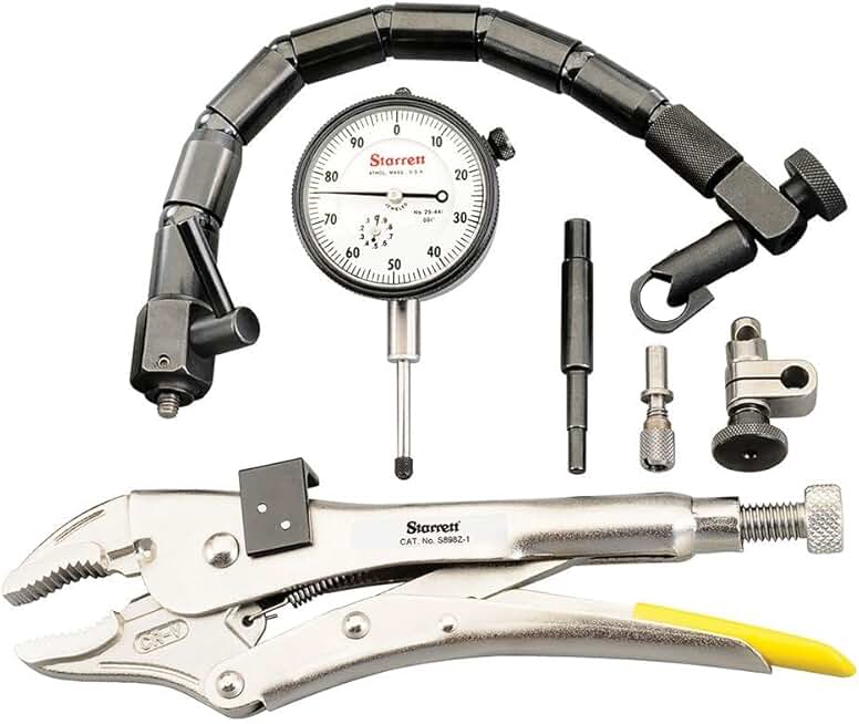 Starrett Automotive Inspection Kit with Dial Indicator - Pliers, Flex-O-Post, 1