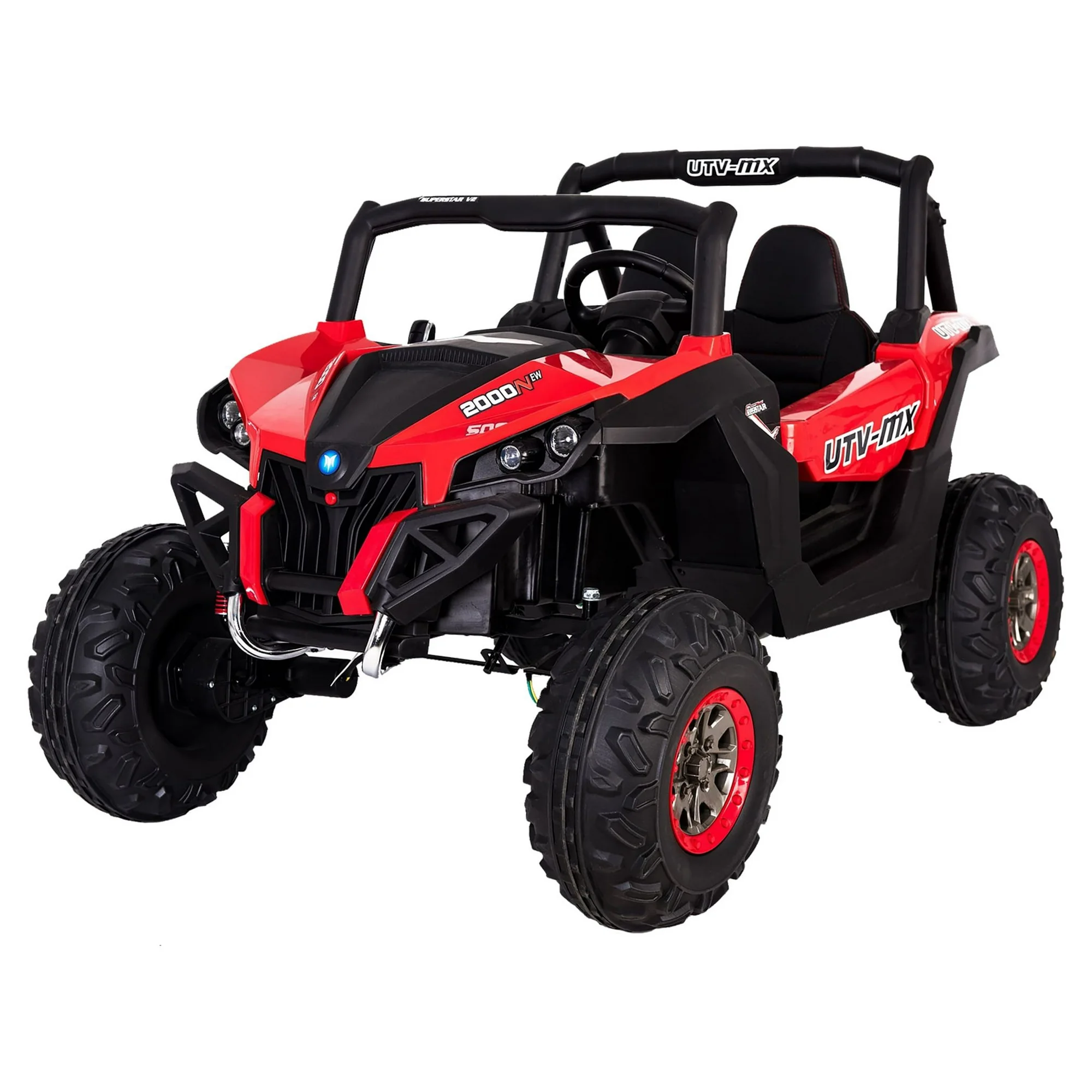 Blazin' Wheels Red Wild Cross UTV 12V Two Seater Battery Operated Rideon. Max Speed of 4.35 mph