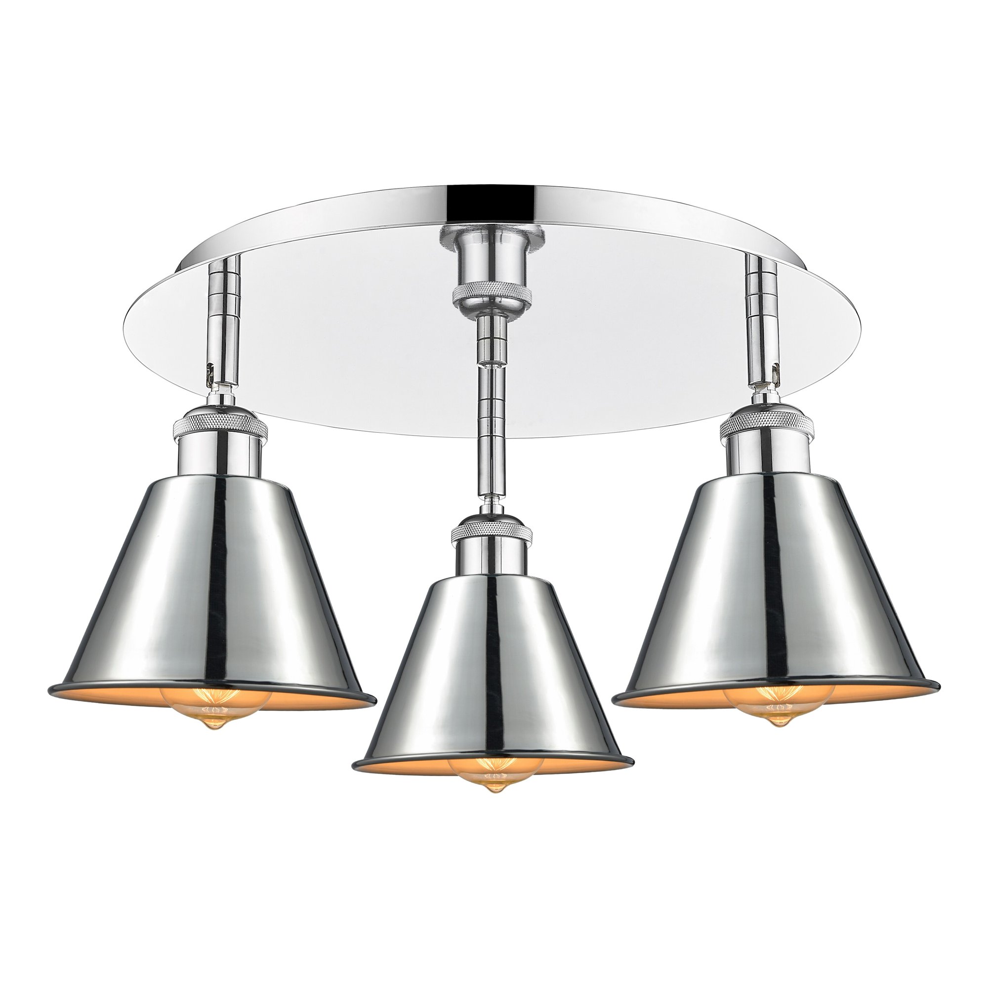 Innovations Lighting - Ballston - 3 Light Flush Mount In Industrial Style-8