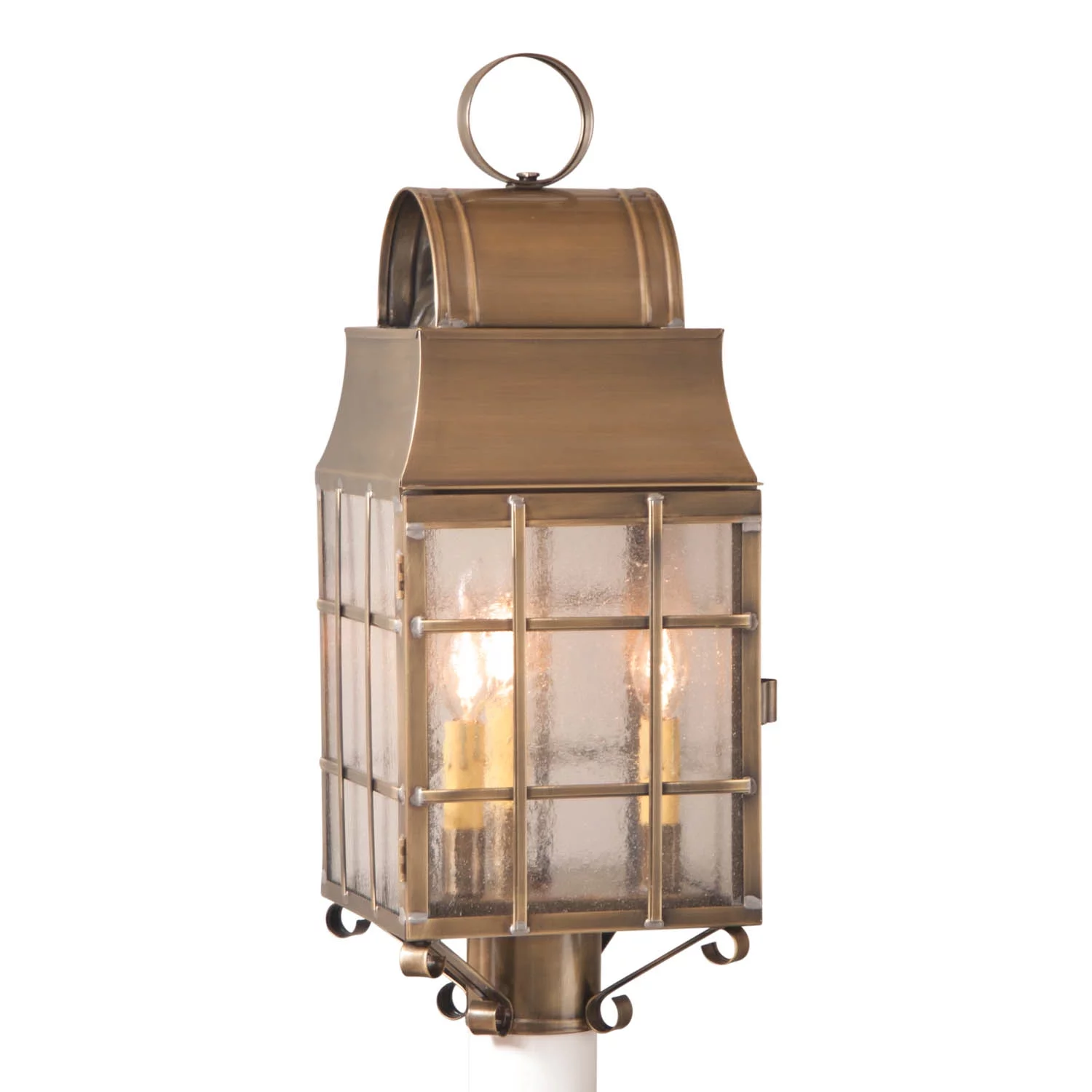 Irvins Country Tinware Irvin's Country Tinware Washington Post Lantern in Weathered Brass