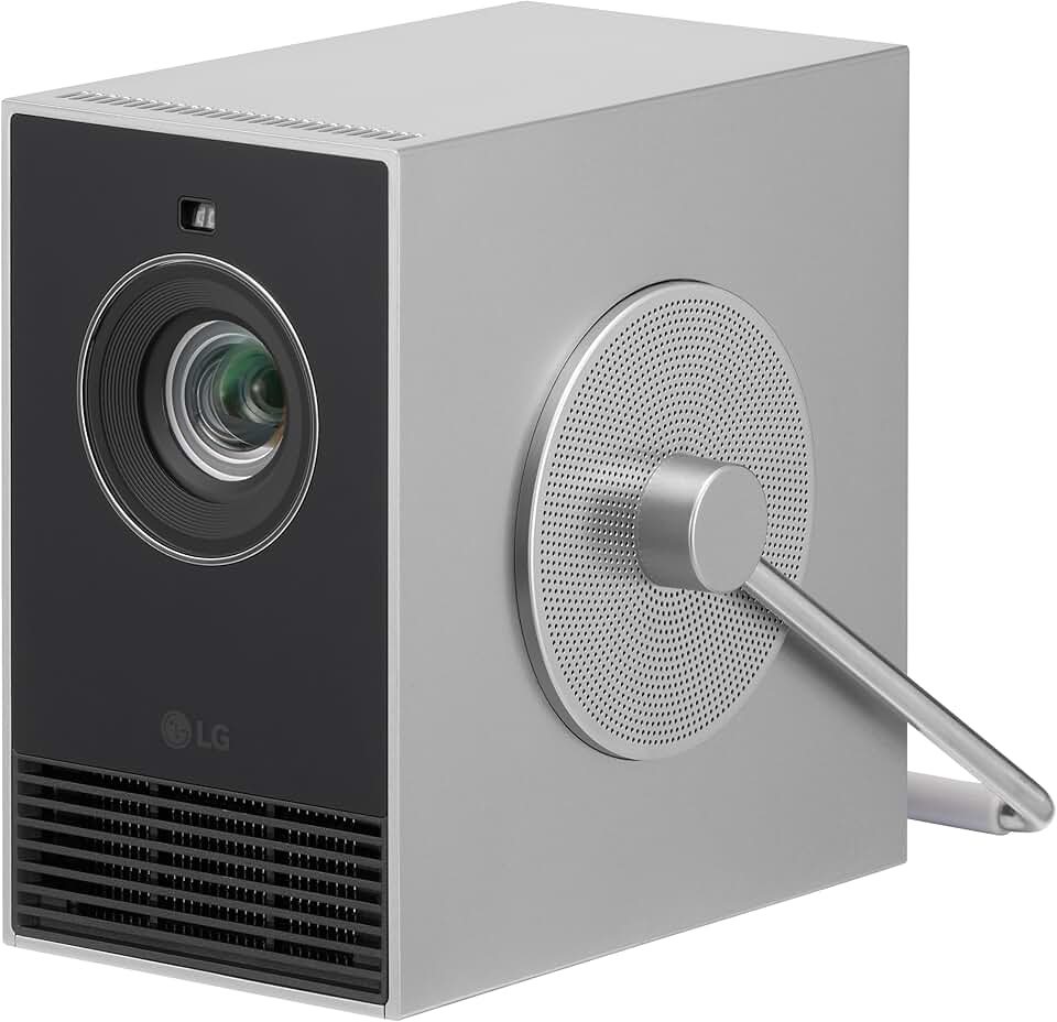 LG CineBeam Q HU710PB 4K Smart Portable Projector with Auto Screen Adjustment, Auto Focus, RGB Laser, Up to 154% DCI-P3