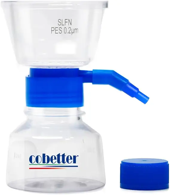 Pack of 24 150ml Bottle Top Vacuum Filter 0.22μm Sterile Filtration System PES Membrane Graduated