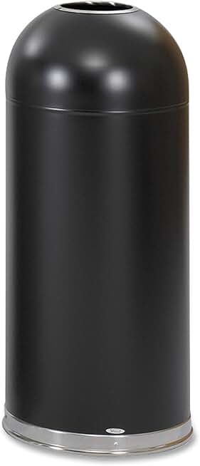 Safco SAF9639BL Open-Top Dome Receptacle