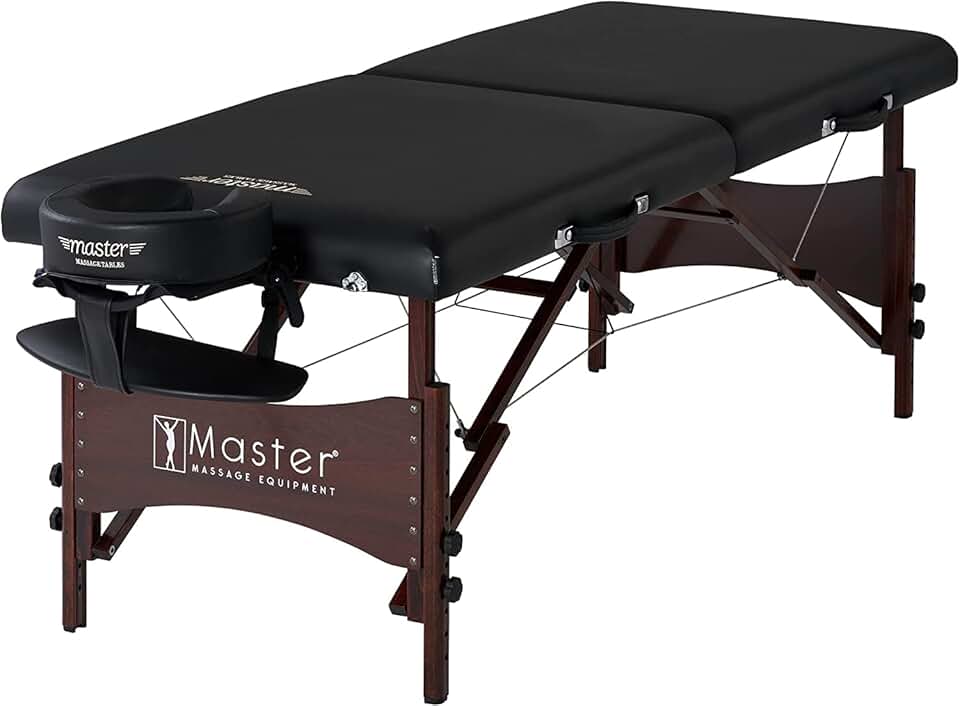 Master Massage 28256V Portable Massage Table, Black