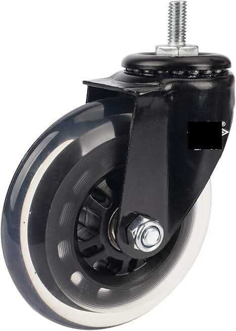 5Pcs Caster Electrophoretic 4-inch Screw Roller Skateboard Car Twist Wheel Mute Polyurethane Universal