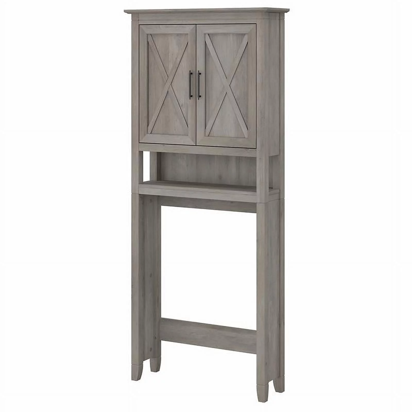 Pemberly Row Over The Toilet Storage Cabinet in Driftwood Gray - Engineered Wood
