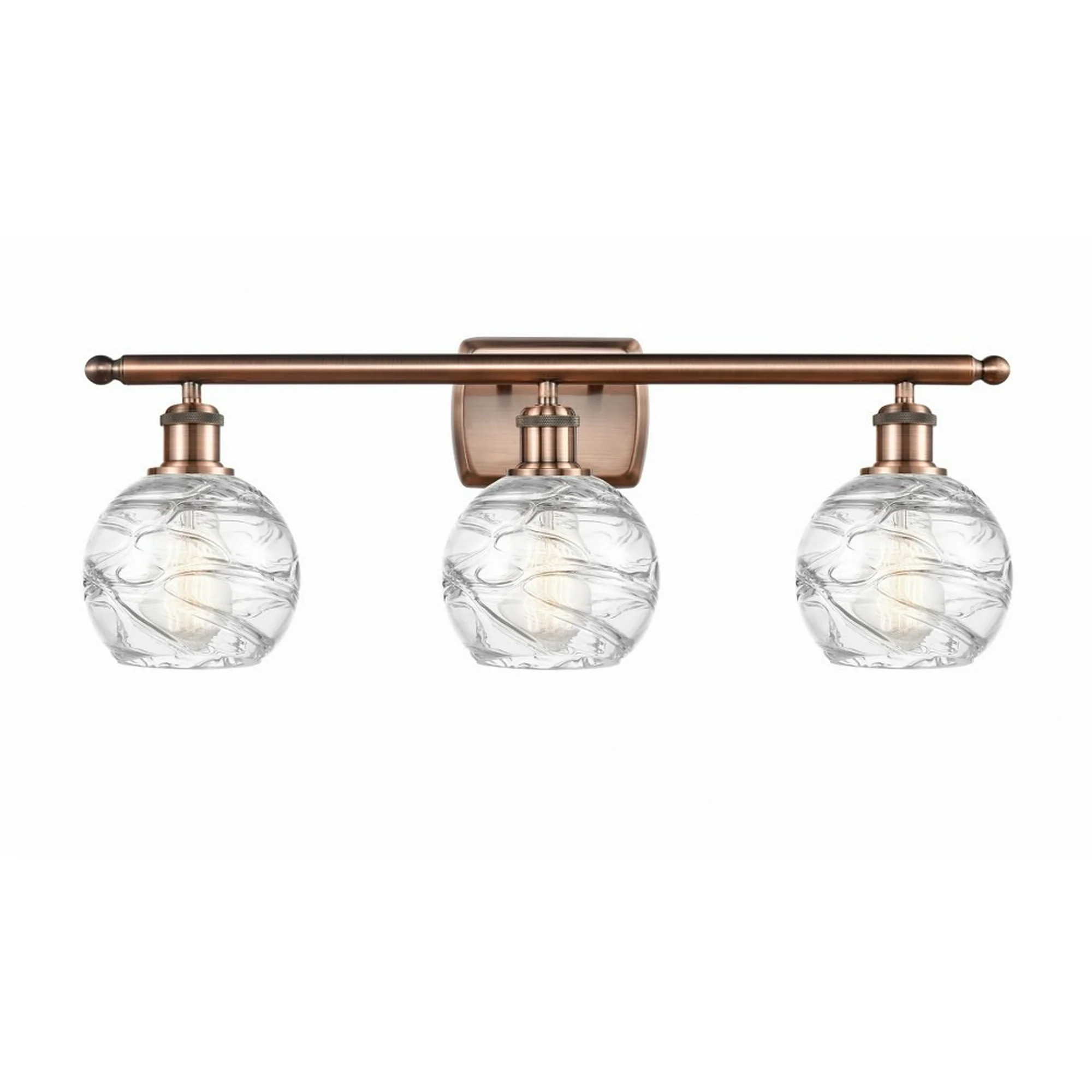 Innovations Lighting - Athens Deco Swirl - 3 Light Bath Vanity In Industrial