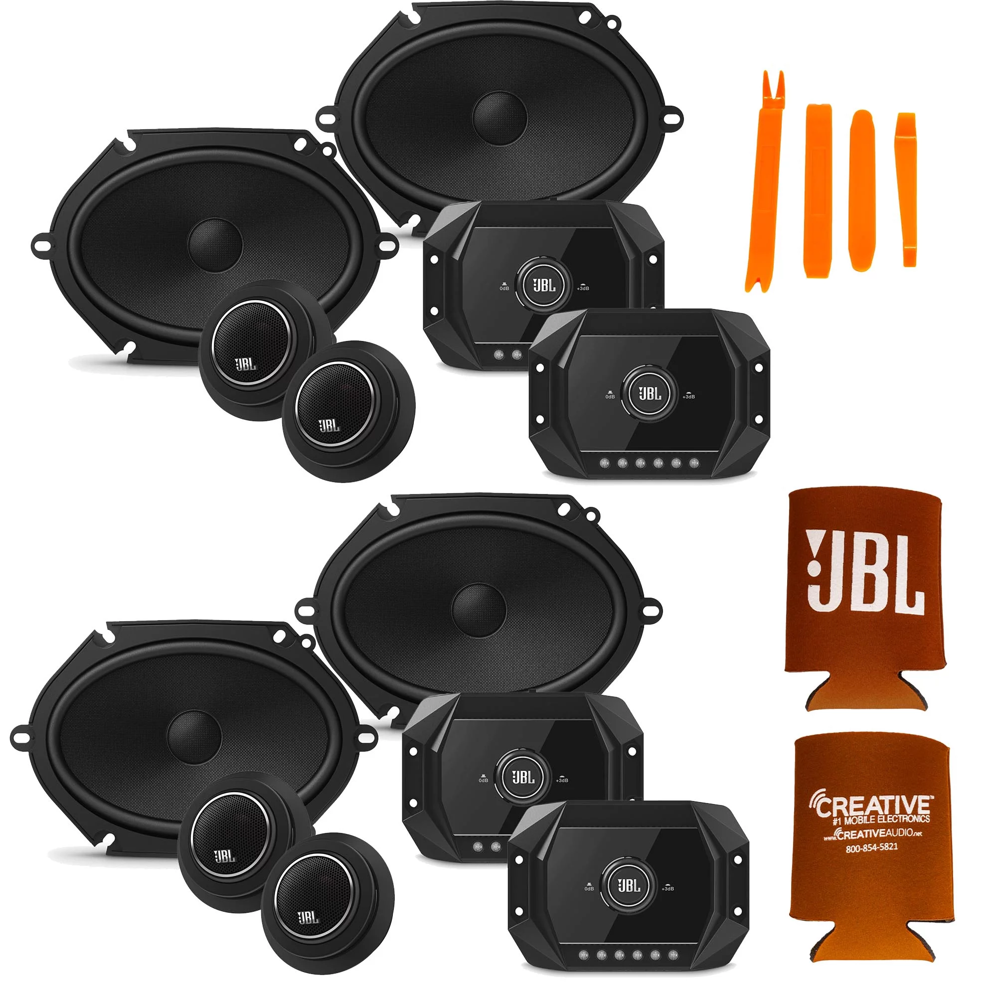 JBL Stadium Compatible with Ford 93-11 Ranger Bundle 2-Pairs STADIUMGTO860CAM 6x8