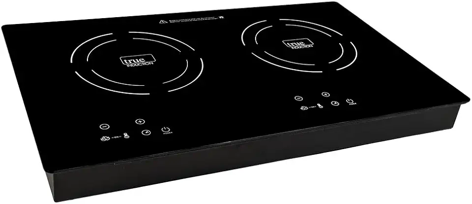 TI-2B Built-in Double Burner Induction Glass Cook-Top 120V Black