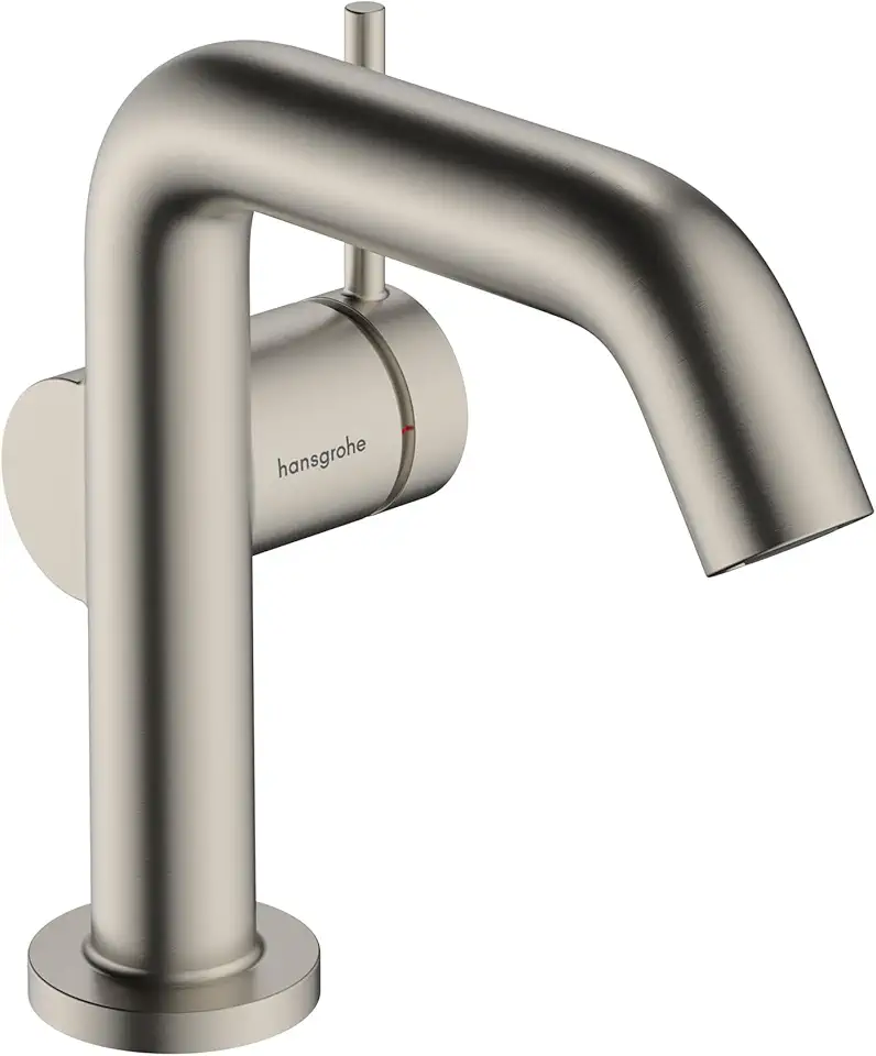 hansgrohe Tecturis S Modern 1-Handle 1-Hole 6-inch Tall Bathroom Sink Faucet in Brushed Nickel, 73321821