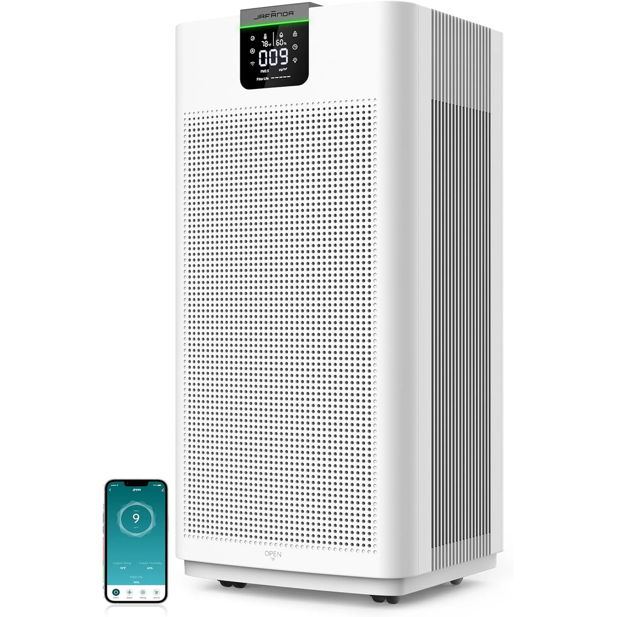 Jafanda Smart Air Purifier 4575 Sq.ft H13 HEPA APP & Alexa for Allergies for Home & Office JF999