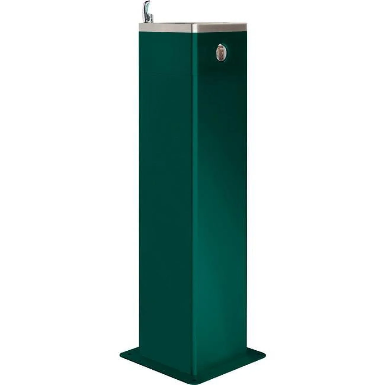 Outdoor Pedestal Drinking Fountain, Green Powder Coat