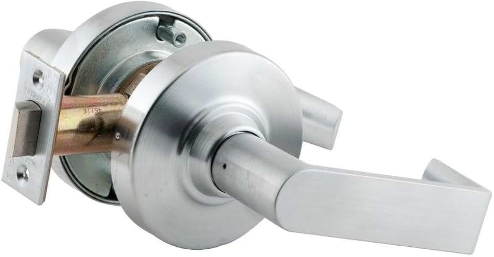 Schlage ND10S RHO 626 Passage Lever Lockset, Satin Chrome Finish.