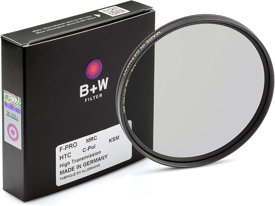 B + W Circular Polarizer Kaesemann - Standard Mount (F-PRO), HTC, 16 Layers Multi-Resistant Coating, Photography Filter, 82 mm
