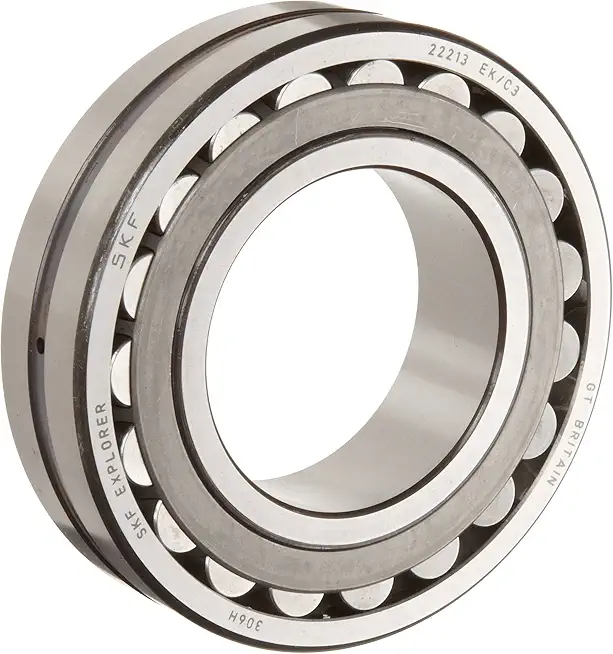 SKF 22220 EK/C3 Explorer Spherical Roller Bearing, Tapered Bore, Standard Tolerance, Steel Cage, C3 Clearance, Metric, 100mm Bore, 180mm OD, 46mm Width, 4500rpm Maximum Rotational Speed, 110157lbf Static Load Capacity, 95543lbf Dynamic Load Capacity