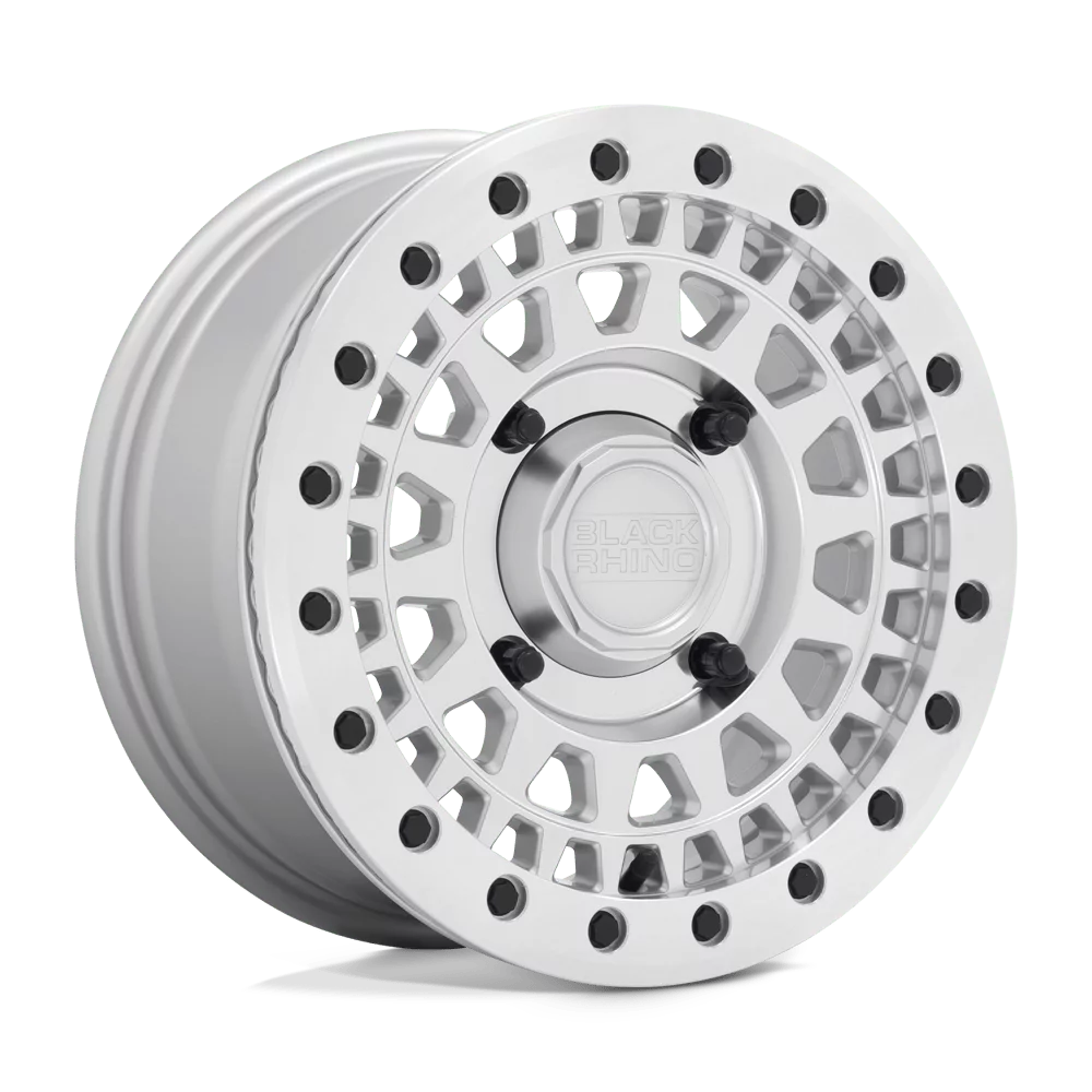 Black Rhino Powersports Cast Aluminum Rim BLPKB 15X7 4X137 SLV-MIR-FC 36MM, 1570PKB364136S06