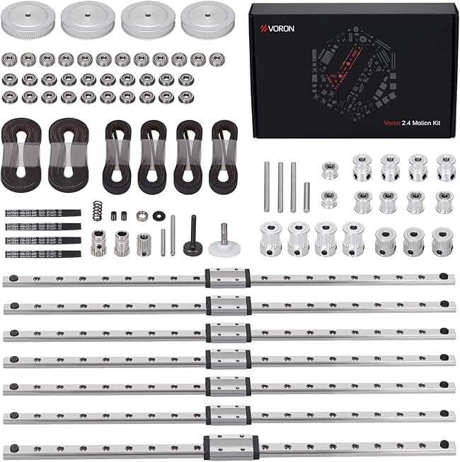Voron 2.4 Full Set Motion Kit with GT2 Open Belt, Linear Rail MGN9H 400mm, GT2 Pulley 16T /20T/80T, Bearing, Motion 3D Printer Accessories for Voron 2.4 3D Printer Kit